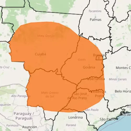 Inmet emite alerta laranja para baixa umidade entre 20% e 12% em Mato Grosso e mais 6 estados