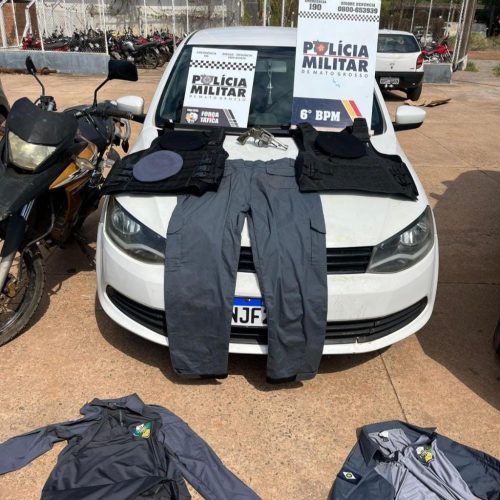 Integrantes de facção são presos com coletes e fardas da PM após tentativa de homicídio