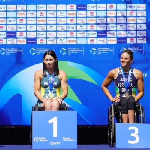 Jéssica Ferreira conquista bronze no Mundial de triatlo paralímpico