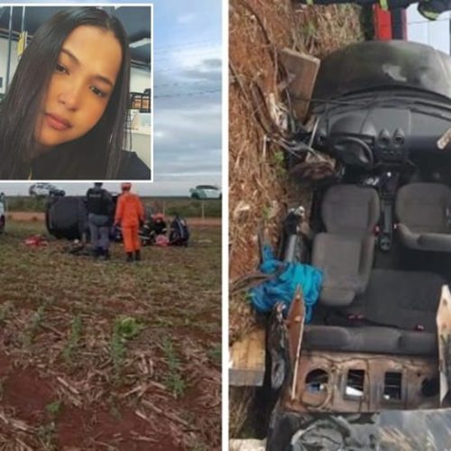 Jovem de 23 anos morre e dois ficam feridos após carro capotar na rodovia MT-358