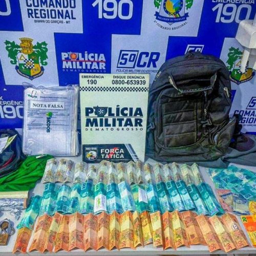 Ladrão que participou de roubo de R$ 280 mil de agência bancária em MT é preso com R$ 11 mil