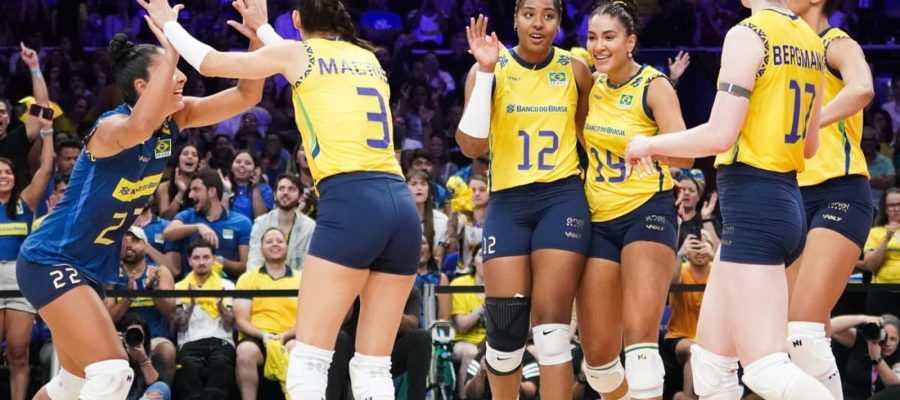 Liga das Nações: Brasil derrota EUA e mantém 100% de aproveitamento