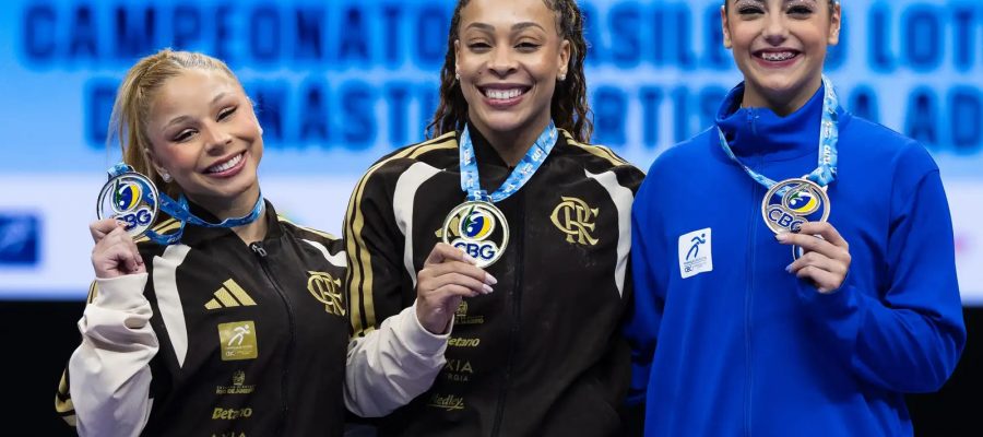 Lorrane Oliveira e Caio Souza são ouro no Brasileiro de Ginástica