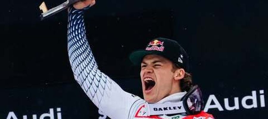 Lucas Pinheiro abre temporada com ouro em slalom gigante na Áustria
