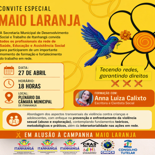 Maio Amarelo: Itanhangá promove formação sobre prevenção à violência contra crianças e adolescentes