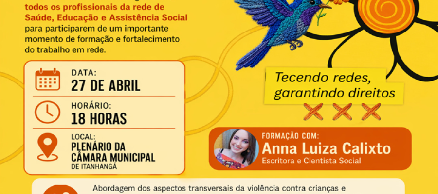 Maio Amarelo: Itanhangá promove formação sobre prevenção à violência contra crianças e adolescentes