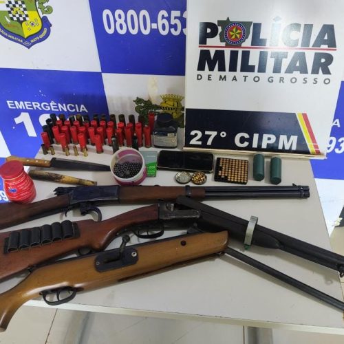 Maníaco é preso com armas após ameaçar esposa a manter relações sexuais
