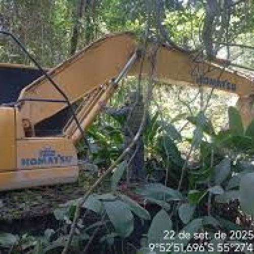Maquinário é apreendido em operação contra garimpo na região norte de Mato Grosso