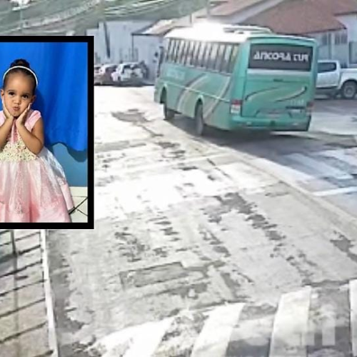Menina de três anos morre atropelada por ônibus ao tentar atravessar rua em Mato Grosso