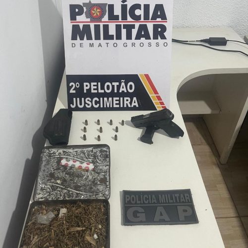 Motorista bêbado é preso pela PM com drogas e pistola em caminhonete