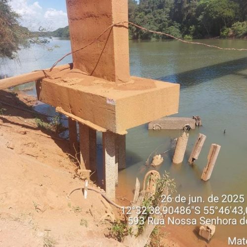 Motoristas seguem passando em ponte interditada e Estado alerta para risco de desabamento