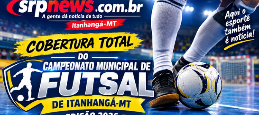 Itanhangá-MT: Campeonato de Futsal de Itanhangá 2026 terá três confrontos nesta terça-feira