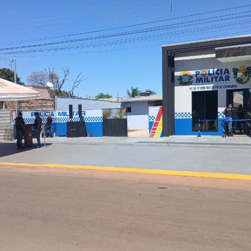 Itanhangá-MT: Secretario de segurança publica de MT, participou da solenidade de troca do comando do Núcleo da Policia Militar de Itanhangá-MT