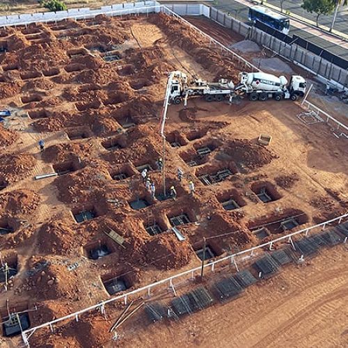 RONDONOPOLIS-MT: Grande estrutura: Obra da Policlínica Regional avança e está na fase de concretagem da fundação