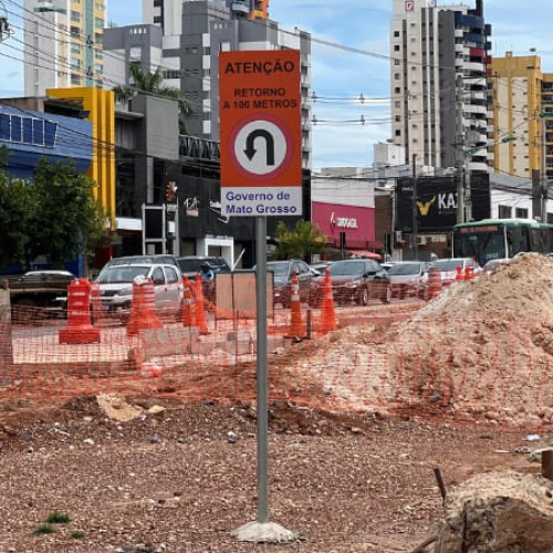 Obra do BRT na avenida da Prainha em Cuiabá será com bloqueios de meia pista