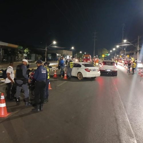 Operação Lei Seca em Cuiabá resulta em nove pessoas presas e 49 veículos removidos