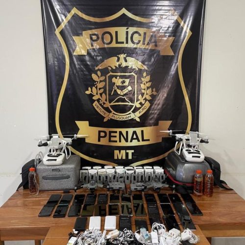 Operações de vigilância evitam entrada de 96 celulares levados por drones em penitenciária