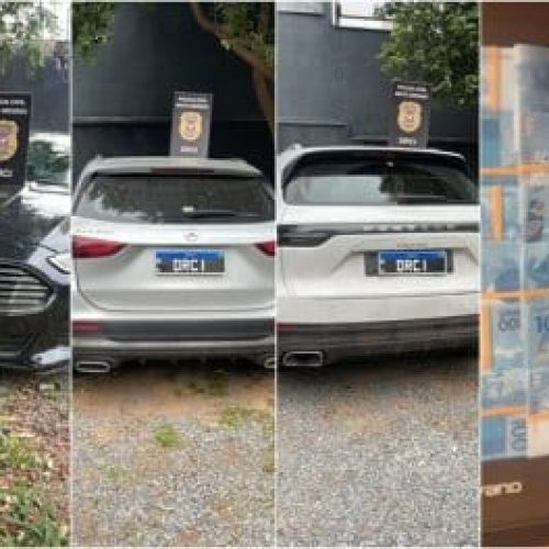PC apreende carros de luxo e arma de fogo em operação contra esquema milionário em MT