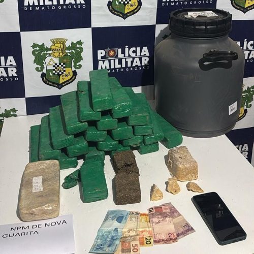 PM apreende 22 tabletes de entorpecentes e prende suspeito em flagrante