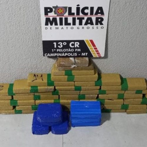 PM apreende 46 tabletes de entorpecentes e prende faccionado em rodovia estadual