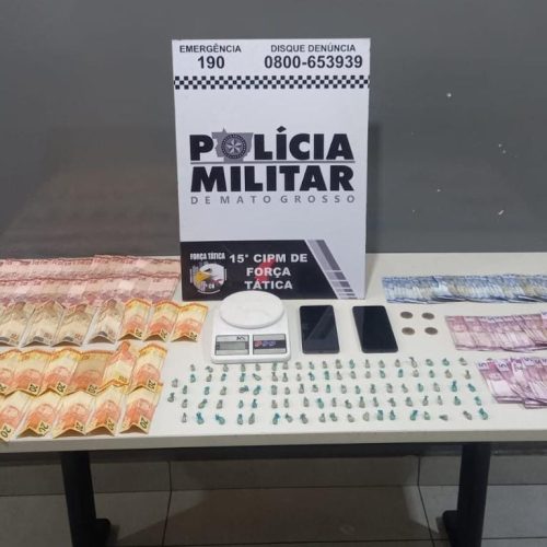 PM prende casal por tráfico de drogas e apreende porções de pasta base