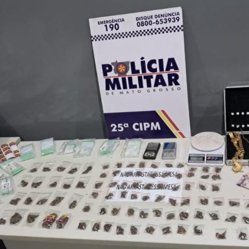 PM prende homem, apreende adolescente e 91 porções de maconha