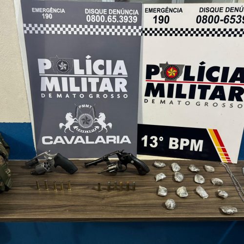 Polícia Militar localiza suspeitos de roubo e apreende armas em Lucas do Rio Verde