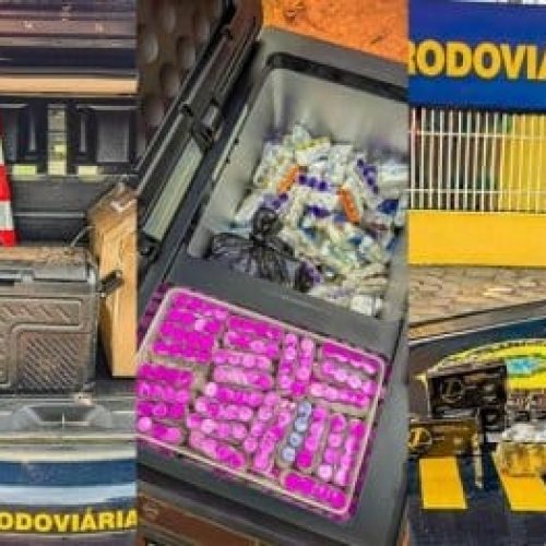 PRF apreende caminhonete com anabolizantes e 1,2 mil “canetas emagrecedoras” na BR-163