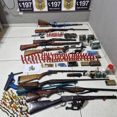 Polícia Civil apreende 14 armas e munições em posse de alvos de investigação de homicídio em MT