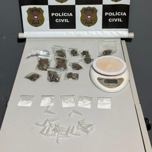 Polícia Civil e Polícia Militar prendem casal por tráfico de drogas em residência