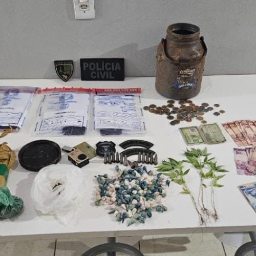 Polícia Civil prende duas pessoas em operação para combater o tráfico de drogas