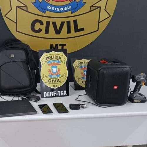 Polícia Civil prende receptador e recupera objetos furtados em Tangará da Serra