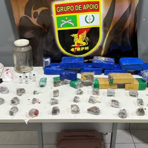 Polícia Militar prende casal com tabletes e diversas porções de maconha em VG