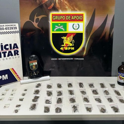 Polícia Militar prende dois homens com porções de maconha em Várzea Grande