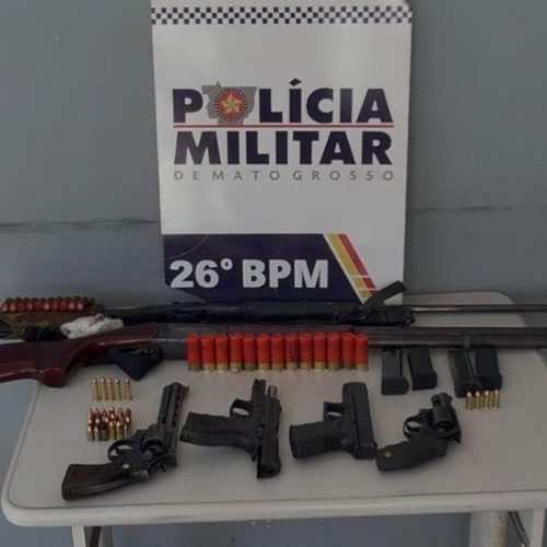 Polícia Militar prende homem com seis armas de fogo na zona rural