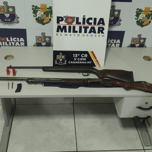 Polícia Militar prende homem por atirar em cachorro e apreende armas na zona rural