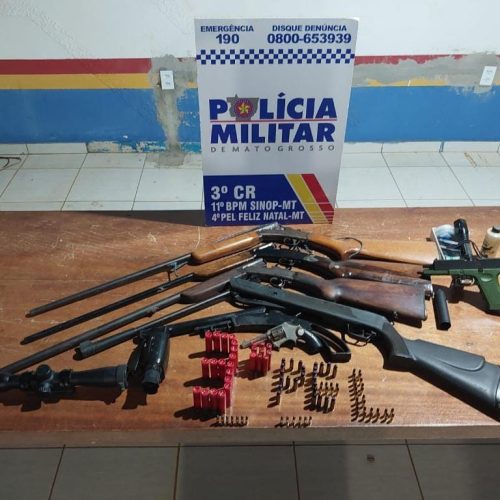 Polícia Militar prende homem por tentativa de feminicídio, apreende armas e 104 munições