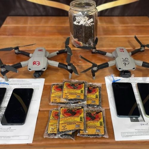 Polícia Penal abate 25 drones que tentaram entrar em perímetro de penitenciária