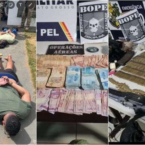 Polícia captura bando armado que assaltou Sicredi de Brasnorte; veja fotos e vídeos