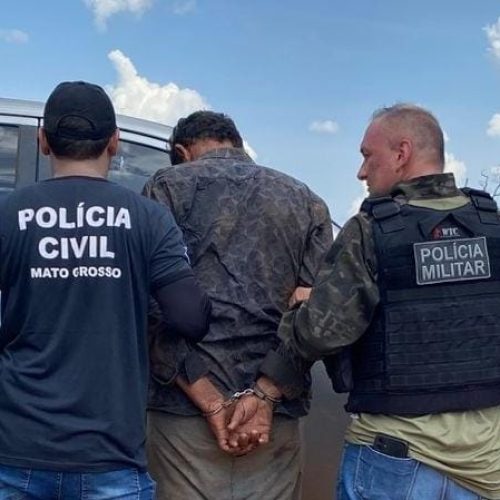 Polícias Civil e Militar prendem autor de feminicídio e homicídio de casal em Marcelândia