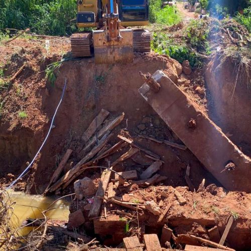 Prefeitura inicia reconstrução de ponte entre Monte Castelo e Vila Operária