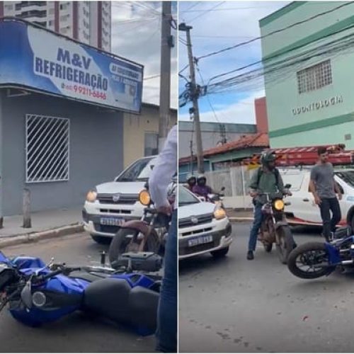 Presidente da Câmara atropela motociclista na região central de Várzea Grande; veja vídeo