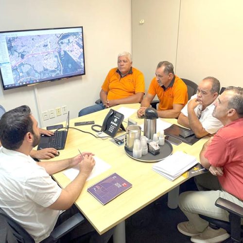 RONDONOPOLIS: Reunião da Comissão Pró travessia Urbana com a diretoria da Nova Rota do Oeste ontem (15) em Cuiabá (Foto – Divulgação)