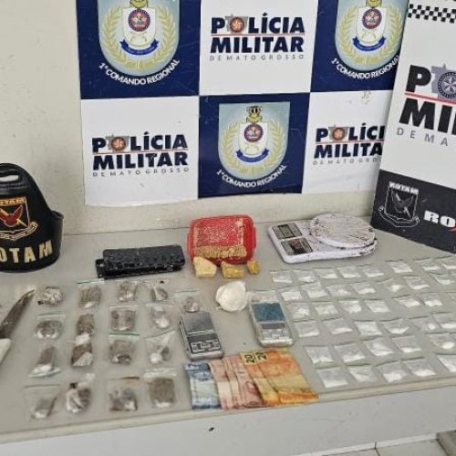 Rotam prende homem por tráfico de drogas e apreende 70 entorpecentes