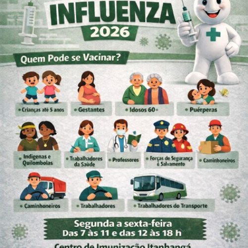 Itanhangá inicia campanha de vacinação contra a influenza 2026
