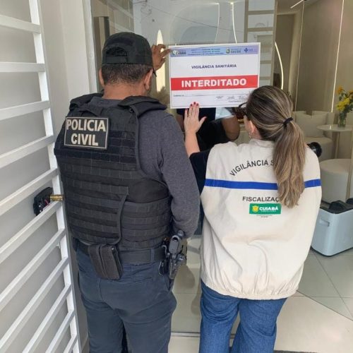 Sem alvará, clínica de estética em Cuiabá é fechada por oferecer tratamento privativo de médicos