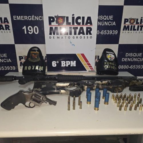 Sete integrantes de facção são presos e seis armas apreendidas pela polícia