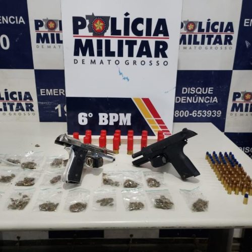 Sete membros de facção são presos com drogas, armas, munições e veículo roubado