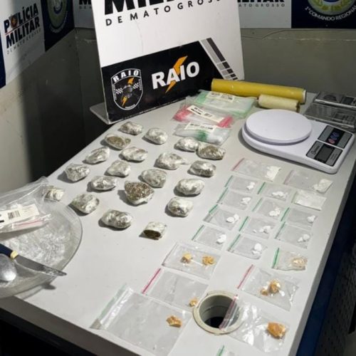 Traficante é preso com 41 porções de drogas em flagrante em residência