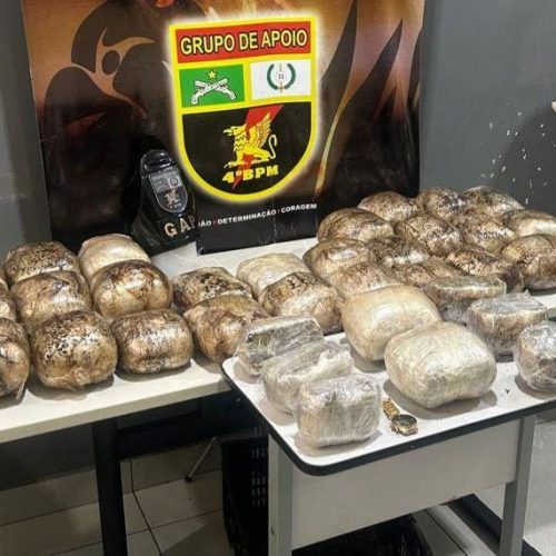 Traficante é preso com 50 quilos de maconha de facção dentro de carro em Várzea Grande